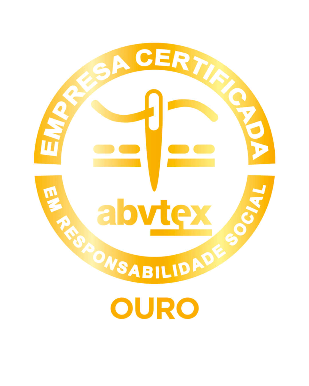 Selo ABVTEX Ouro - Empresa Certificada em Responsabilidade Social